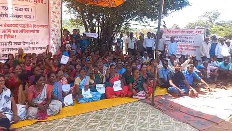 amboli villagers andolan against illegal construction
