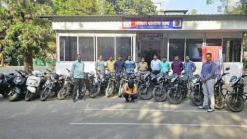 Pune Pimpari Chinchwad Crime Two-wheeler thief arrested by Bhosari Police 16 Bikes seized