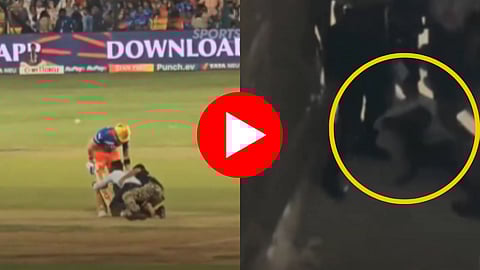 Shocking news virat kohli fan who touched virat's feet during rcb vs pbks match beaten by security guards video viral amd2000