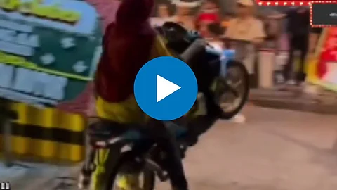 Girl Bike Stunt Accident Video