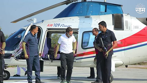 हेलिकॉप्टरचं संपलं इंधन, प्रचाराचं गणित बिघडलं; मध्य प्रदेशात अडकले राहुल गांधी