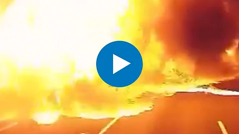 Oil Tanker Accident On Highway