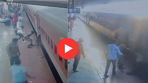 Akola News: धावत्या ट्रेनमध्ये चढण्याचा जीवघेणा प्रयत्न.. जवानांच्या सतर्कतेमुळे अनर्थ टळला; थरारक घटना CCTVत कैद
