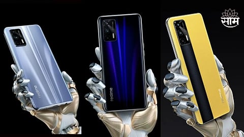 Realme GT 5G model in Blue, light blue color