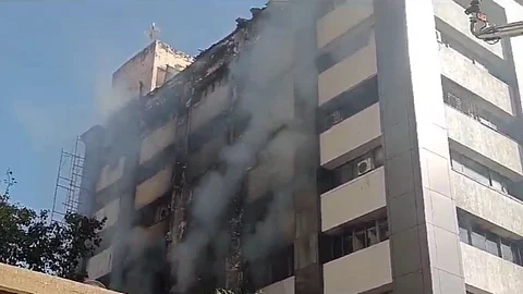 massive fire government Pensions Department office Mumbai BKC area