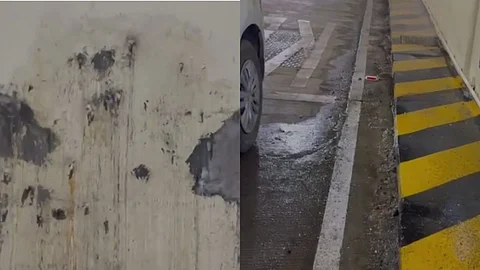 Coastal Road: मुंबईतील कोस्टल रोडला पावसाळ्यापूर्वीच गळती, VIDEO व्हायरल