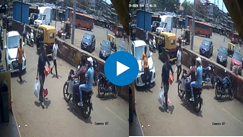 शिकाऊ वाहनचालकामुळे भीषण अपघात, रस्त्यावरील चालणाऱ्या दोघांना उडवले, घटना कॅमेरात कैद