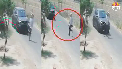 भरधाव कारच्या धडकेत तरुण 20 फूट उंच हवेत उडाला, थरारक CCTV व्हिडिओ आला समोर