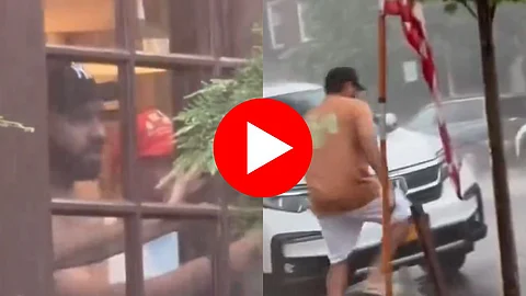 Rohit Sharma Viral Video: धो धो पावसामुळे हिटमॅन आणि द वॉलची उडाली तारांबळ, भिजण्यापासून वाचण्यासाठी केलं असं काही...
