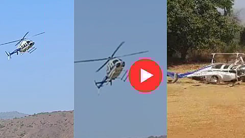 Sushma Andhare Helicopter Crash Viral Video: