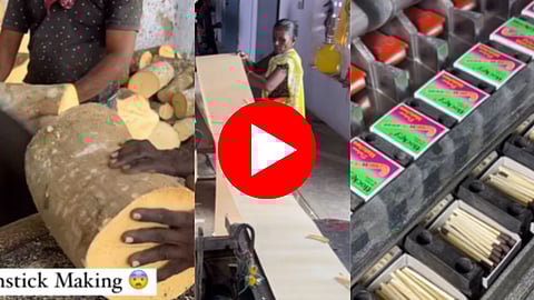 Matchstick Making Process Factory Video Viral