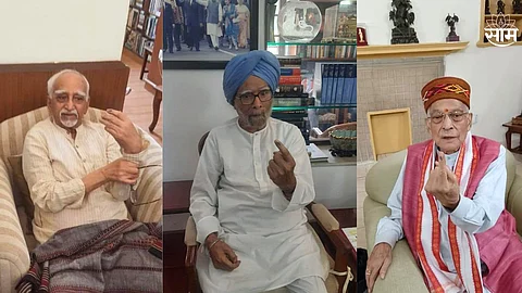 डॉ.मनमोहन सिंह आणि हमीद अन्सारी यांनी घरून केलं मतदान, वयोवृद्ध मतदारांसाठी आयोगाने केली विशेष व्यवस्था