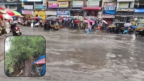 Kalyan Dombivli Rain: कल्याण-डोंबिवलीमध्ये मुसळधार पाऊस, रस्त्यांवर पाणी साचायला सुरूवात