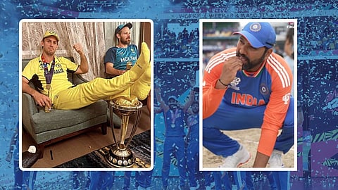 Rohit Sharma, IND vs SA: हाच फरक आहे.. मार्शने ट्रॉफीवर पाय ठेवला,रोहितने खेळपट्टीची पवित्र माती चाखली - VIDEO