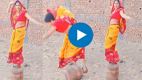 Women Dance On Gas Cylinder