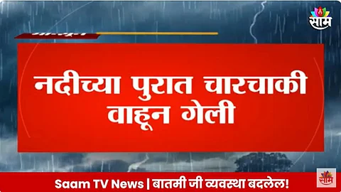 VIDEO: बुलढाणा जिल्ह्यात पावसाचे रौद्ररुप! आलिशान इनोव्हा कार डोळ्यादेखत वाहून गेली, अनर्थ टळला
