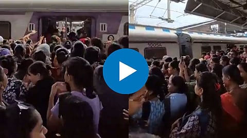 Thane local train viral video