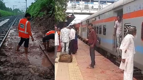 मध्य रेल्वेची वाहतूक विस्कळीत; अनेक गाड्या स्थानकावर उभ्या, भरपावसात प्रवाशांचे हाल