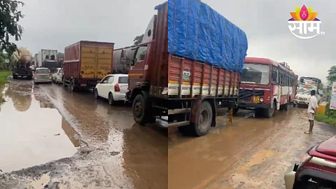 मुंबई-नाशिक महामार्गावरील शहापूरजवळ मोठी वाहतूक कोंडी; वाहनांच्या तब्बल ७ किलोमीटरपर्यंत रांगा