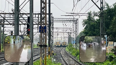 Mumbai Local: मुंबईत कोसळधार! विद्याविहार-कुर्ला आणि मस्जिद बंदरदरम्यान रेल्वेरूळ पाण्याखाली, लोकलसेवा कोलमडली| VIDEO