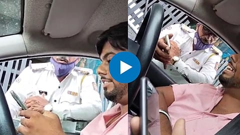 लाचखोरीही डिजिटल झाली; वाहतूक पोलिसांनी ५०० रुपयांची लाच फोन पेवरून घेतली, VIDEO व्हायरल