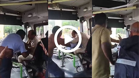 PMPL Bus Driver Passenger Fight