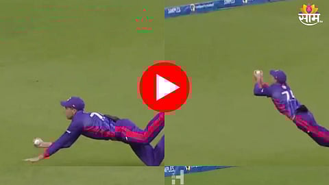 Mitchell Santner Catch: कहरच केला.. मिचेल सँटनरने मागच्या दिशेने धावत घेतला भन्नाट झेल - VIDEO