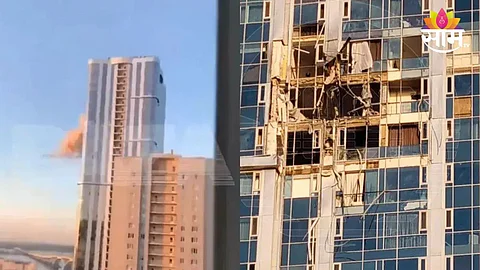 युक्रेनचा रशियात 9/11 सारखा हल्ला; युक्रेनचं ड्रोन रशियाच्या बिल्डिंगमध्ये घुसलं