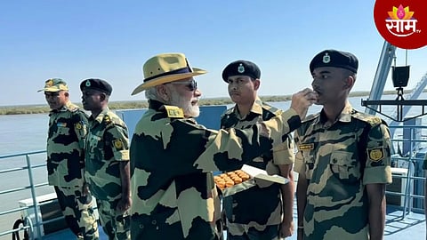 पंतप्रधान मोदींनी कच्छमध्ये जवानांसोबत साजरी केली दिवाळी, सैनिकांना स्वत:च्या हाताने भरवली मिठाई