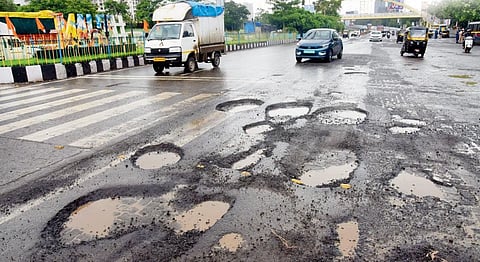 Potholes on roads