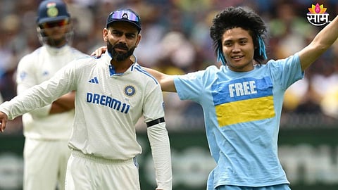 Virat Kohli Viral Video: विराटचा क्रेझी फॅन! मैदानात घुसला अन् खांद्यावर हात ठेवत फोटोही काढला, पाहा VIDEO