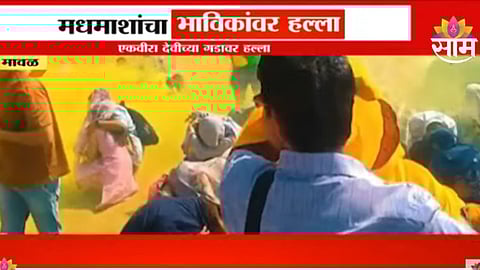 Ekvira Devi: एकवीरा गडावर भाविकांवर मधमाश्यांचा हल्ला, महिलांसह लहान मुलंही जखमी; VIDEO व्हायरल