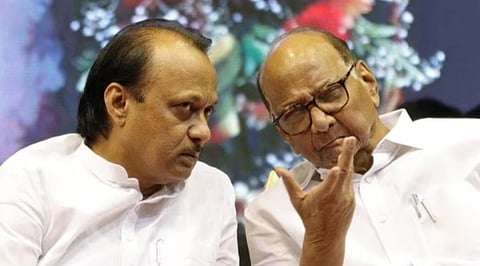 Ajit Pawar and Sharad Pawar