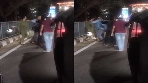 Kharghar Man beaten to helmet
