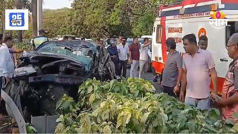 Navi Mumbai Palm Beachcar accident