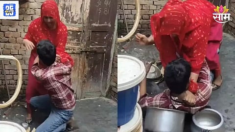 wife beating husband