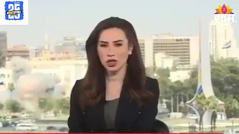 Israel airstrikes Syrian Presidential Palace caught on live TV