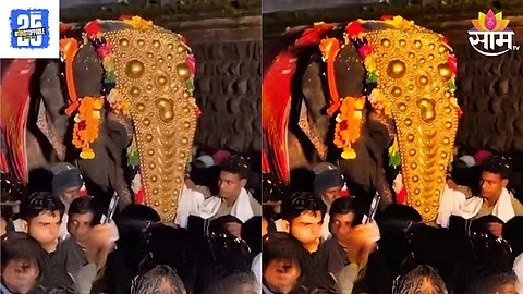 MP Dhairyasheel Mane on Mahadevi Elephant