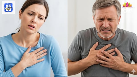 Cardiac arrest symptoms women vs men