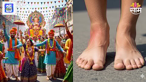 Foot care during Ganpati Visarjan