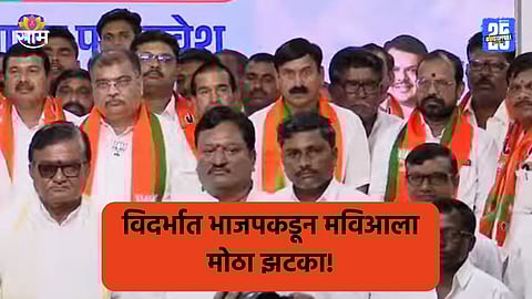 Maharashtra Politics: विदर्भात महाविकास आघाडीला मोठं खिंडार, सरपंच आणि पदाधिकाऱ्यांचा भाजपात प्रवेश