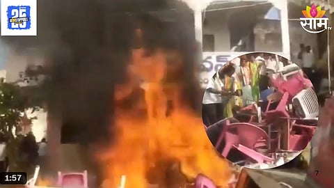 Congress Workers Attack BRS Office