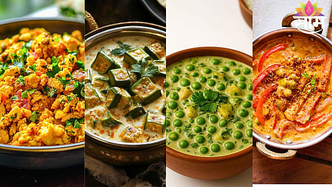Quick sabzi ideas like dahi bhindi, paneer bhurji, lauki sabzi, methi malai matar