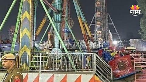 जत्रेतला पाळणा कोसळला, पोलिस अधिकाऱ्याचा मृत्यू; थरकाप उडणारा VIDEO समोर