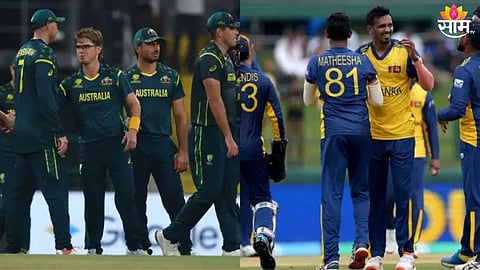 Sri Lanka’s Pathum Nissanka celebrates his historic century against Australia cricket team during the T20 World Cup 2026 clash in Pallekele.