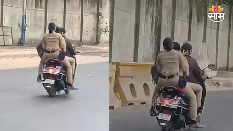 Traffic rule violation by police