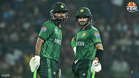 Pakistan players celebrate after defending 213 runs against Sri Lanka in the Super 8 clash, despite being eliminated from the tournament.