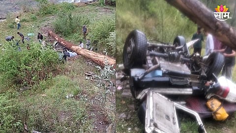 Accident: धावत्या कारवर कोसळलं भलं मोठं झाड, ४ शिक्षिकांचा जागीच मृत्यू