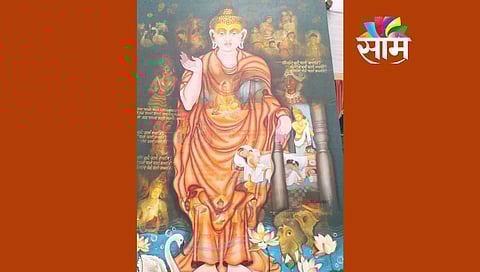 Huge Gautam Buddha Painting Drawn By Solapur Artist