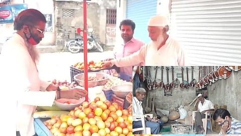 Musical Instrument Manufacturers Selling Fruits in Sangli